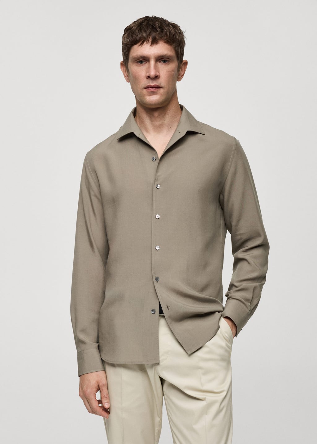 MANGO MENTON 77032537-35 MANGO MAN SHIRT LONG SLEEVE