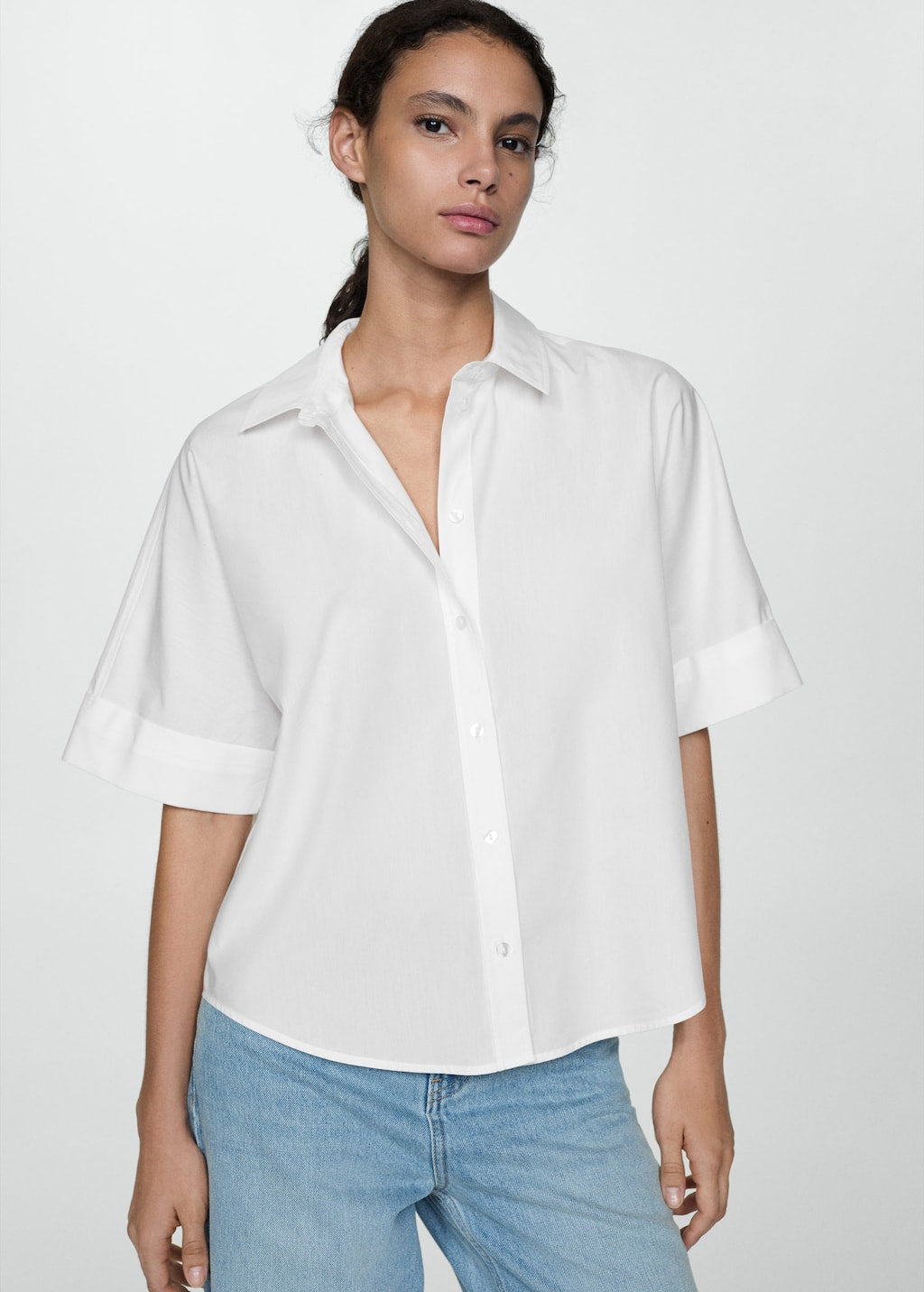 MANGO CANCO-H 77034041-01 MANGO WOMEN SHIRT SHORT SLEEVE