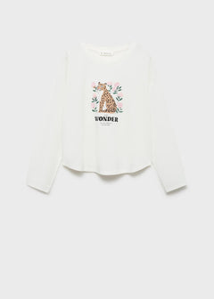 MANGO WONDERR 77037932-02 MANGO KIDS GIRL T-SHIRT LONG SLEEVE