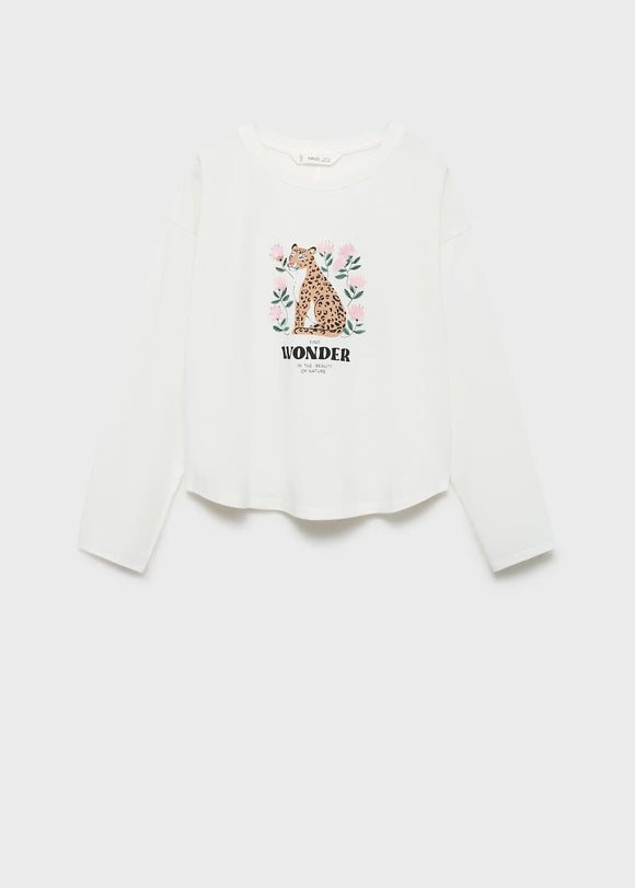 MANGO WONDERR 77037932-02 MANGO KIDS GIRL T-SHIRT LONG SLEEVE