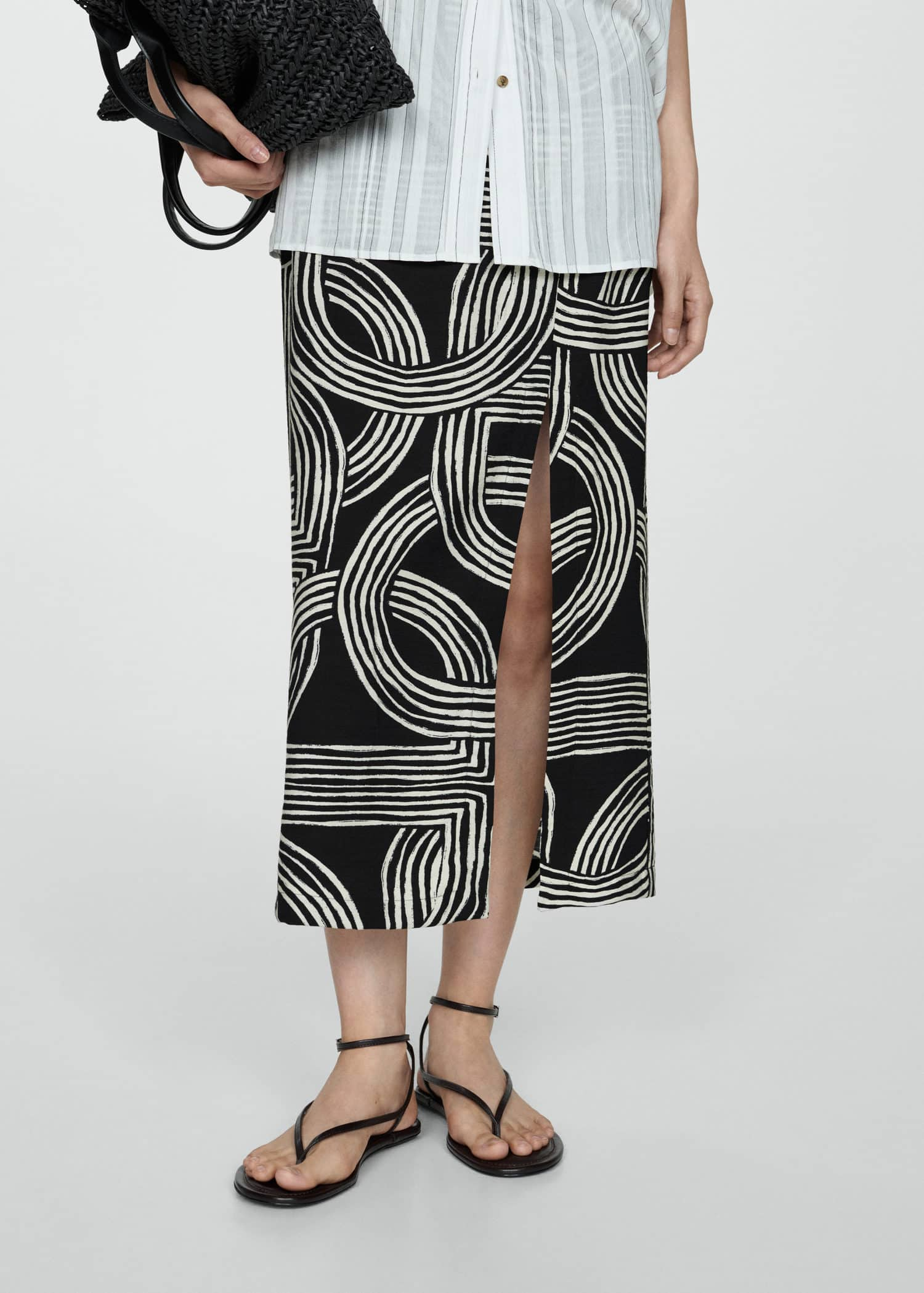 MANGO HAWAI 77040349-99 MANGO WOMEN SKIRT