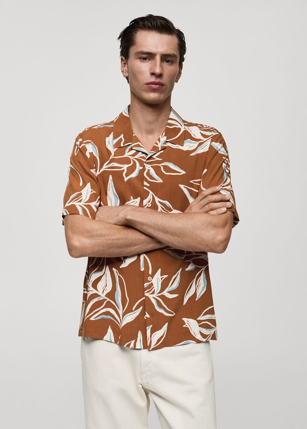 MANGO PALMA-H 77047702-30 MANGO MAN SHIRT SHORT SLEEVE