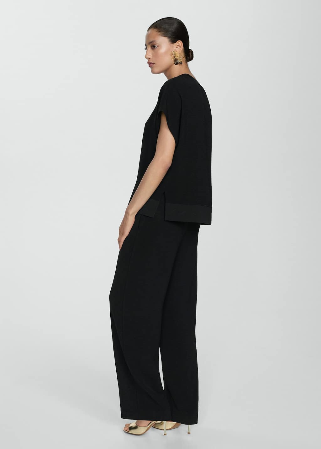 MANGO BUBBLE-A 77050260-99 MANGO WOMEN TROUSER