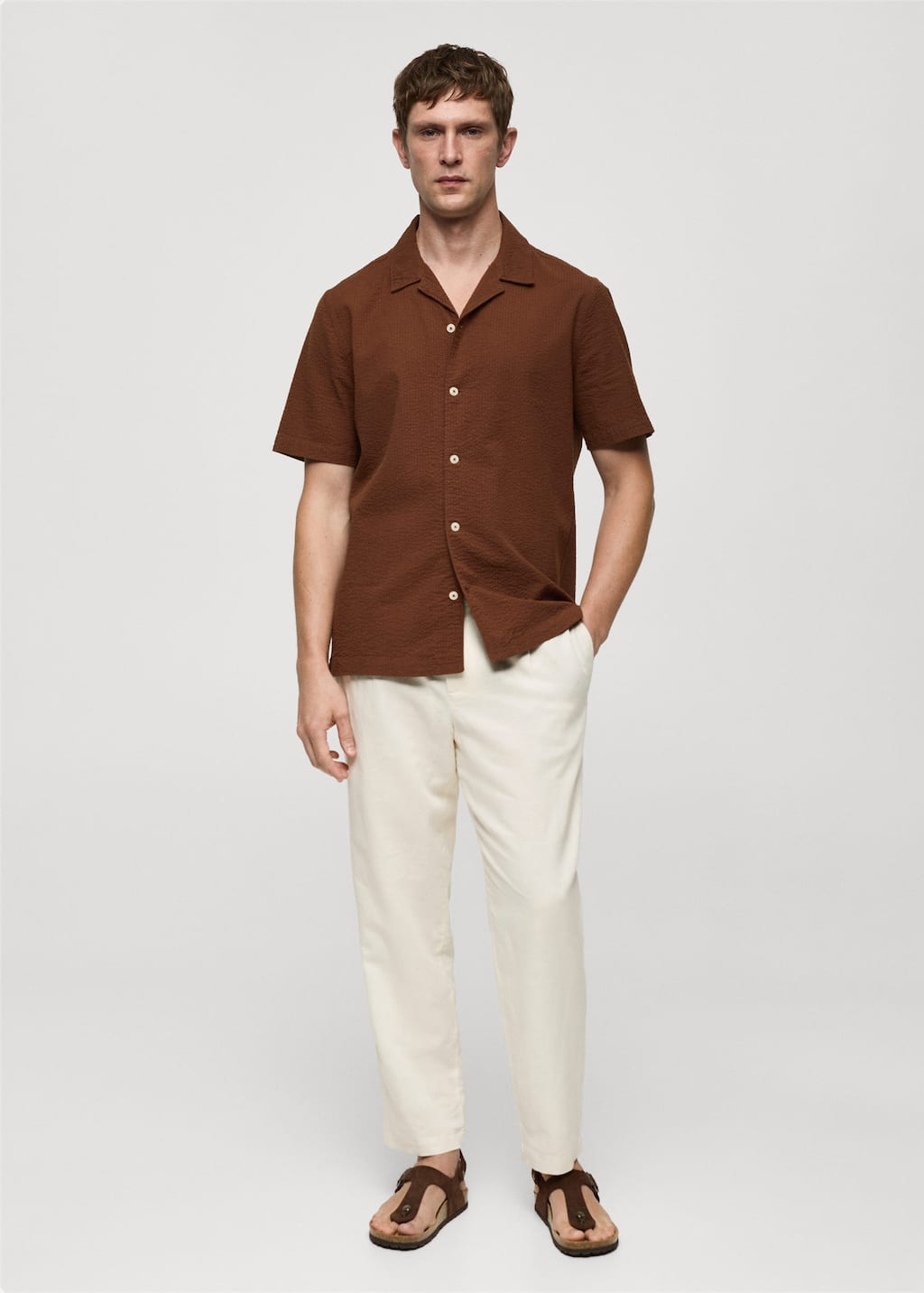 MANGO DIDIER 77050609-78 MANGO MAN SHIRT SHORT SLEEVE