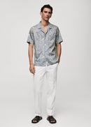 MANGO POSITANO 77052547-68 MANGO MAN SHIRT SHORT SLEEVE-2
