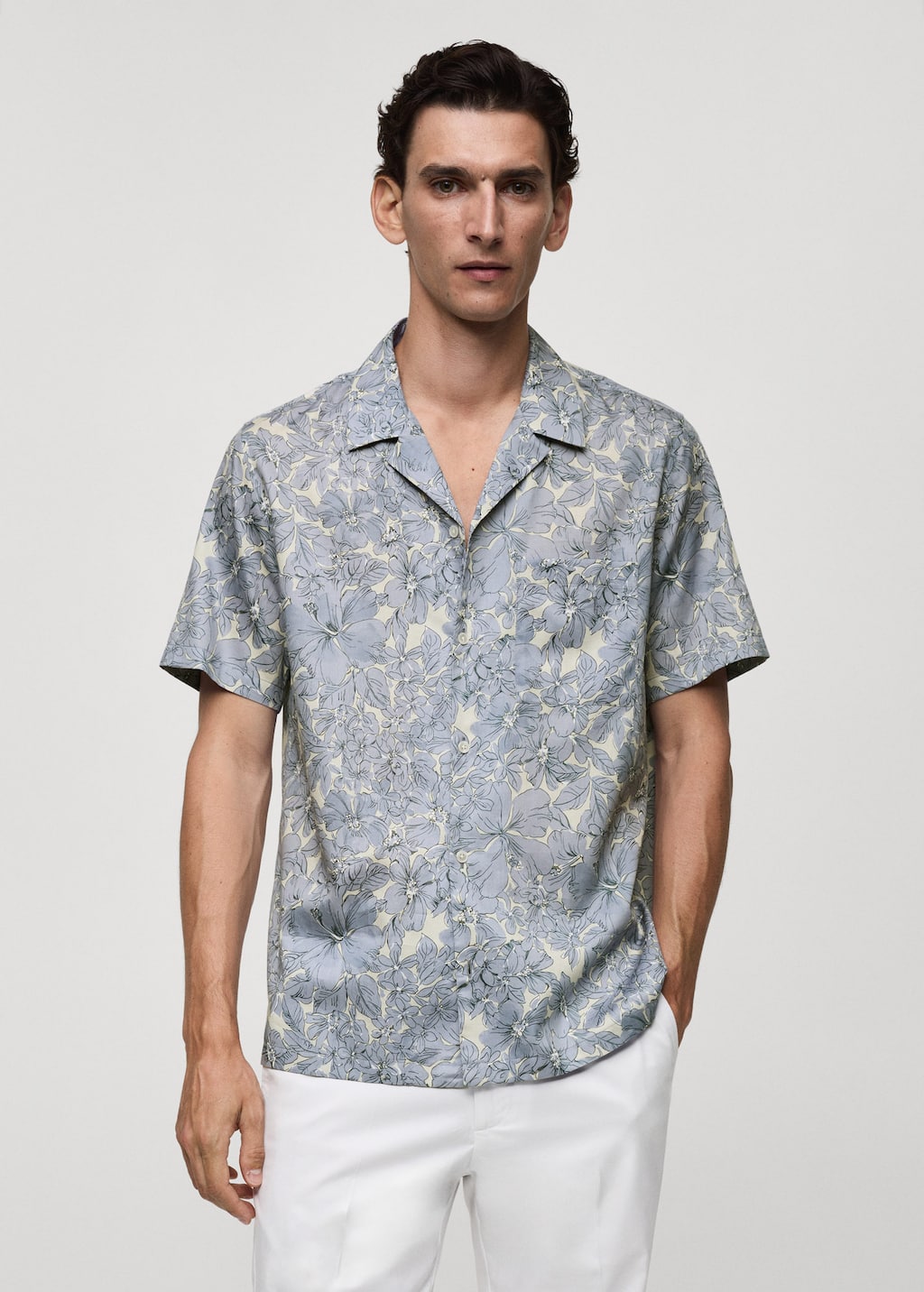 MANGO POSITANO 77052547-68 MANGO MAN SHIRT SHORT SLEEVE