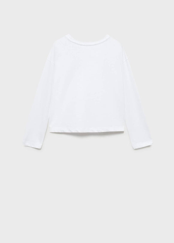 MANGO CHIFFY 77056006-02 MANGO KIDS GIRL T-SHIRT LONG SLEEVE