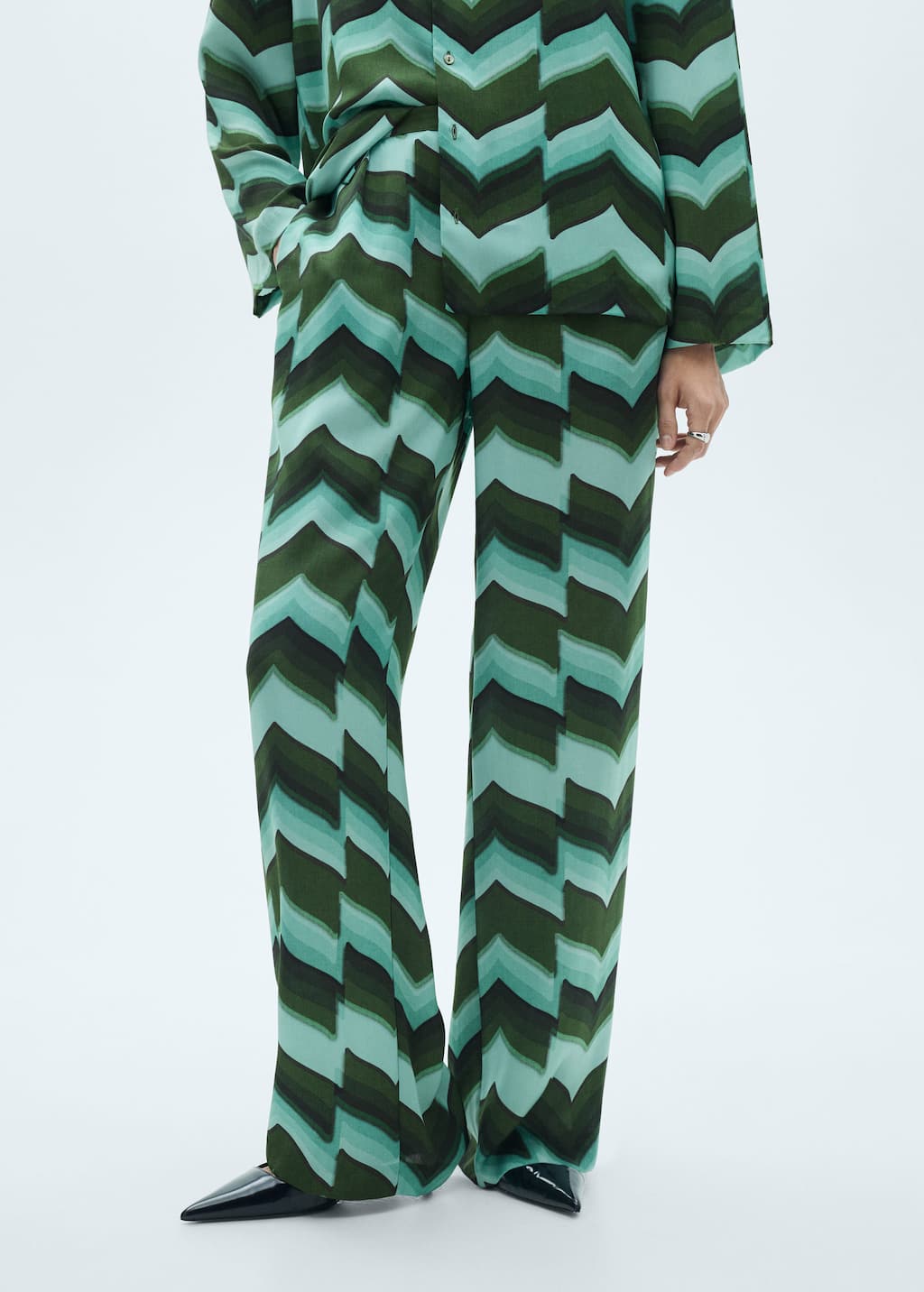 MANGO ZIGZAG-A 77056355-43 MANGO WOMEN TROUSER