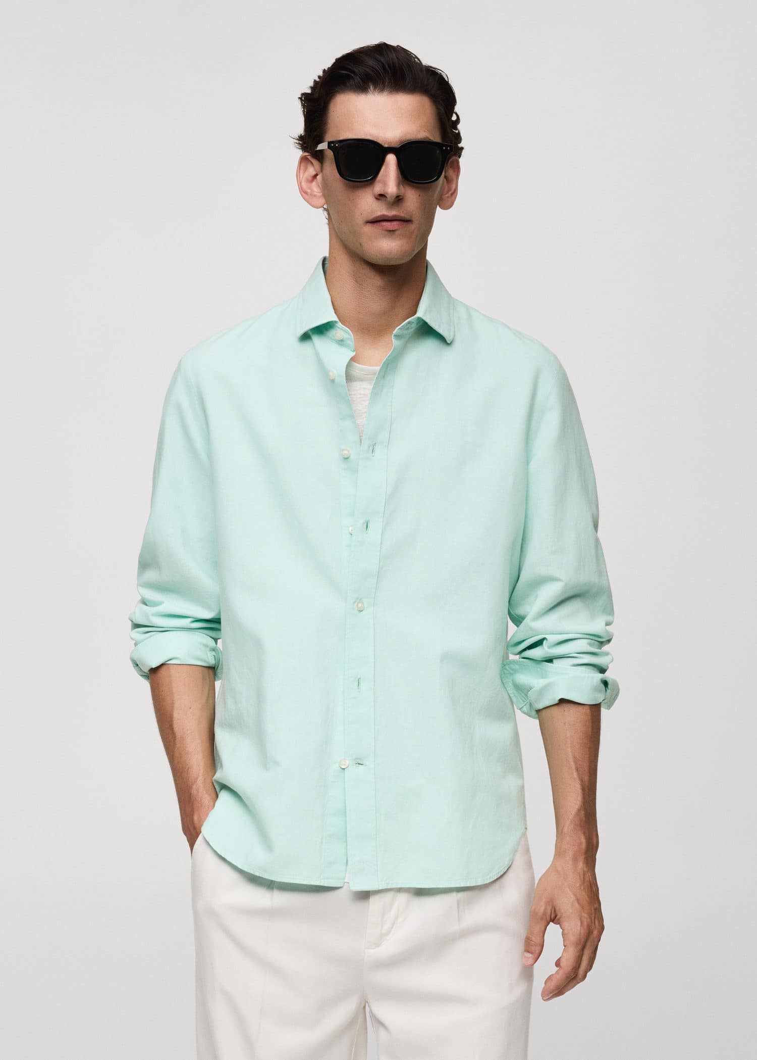 MANGO AVISPAG 77060583-45 MANGO MAN SHIRT LONG SLEEVE