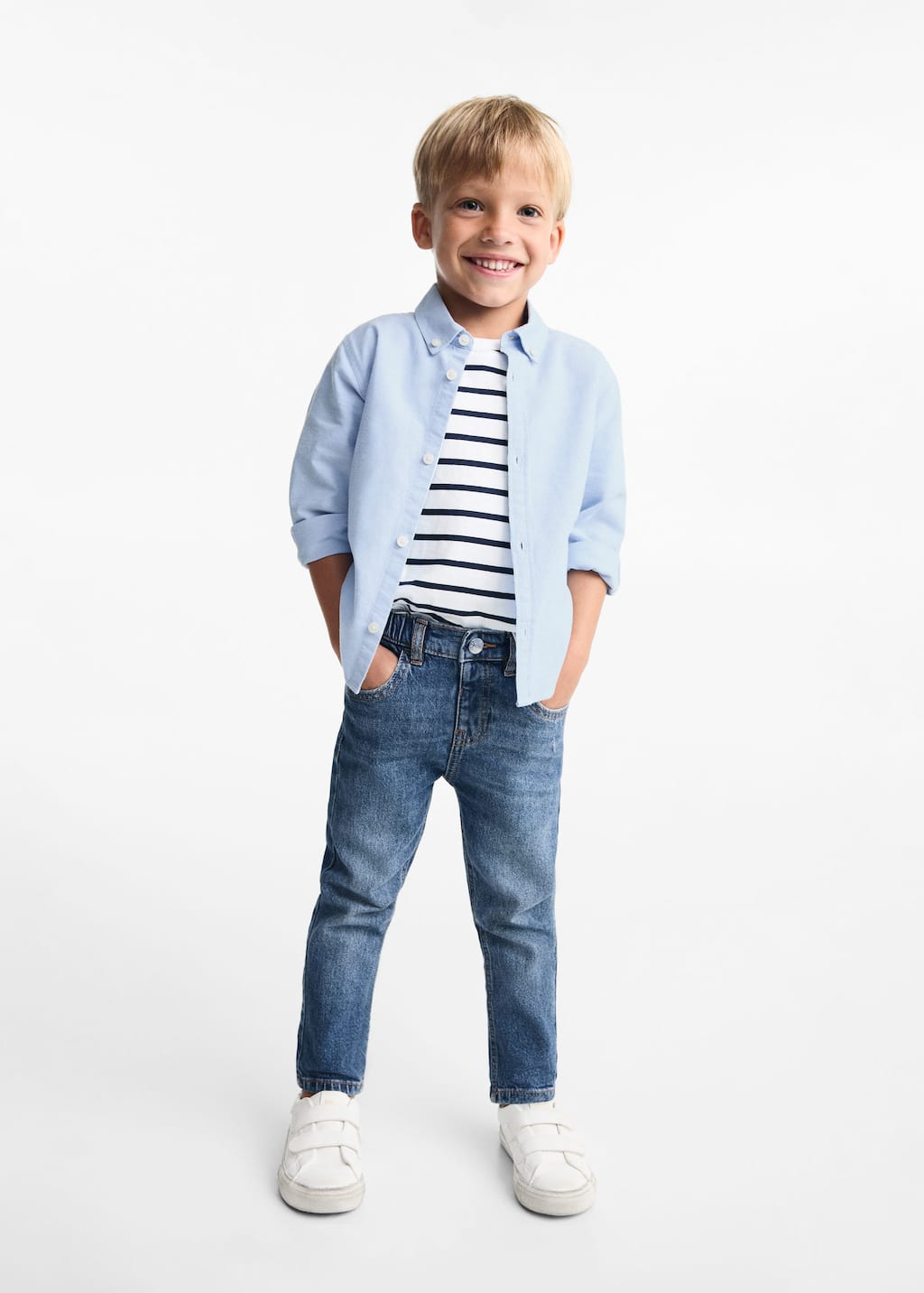 MANGO OXFORDB 77061012-50 MANGO KIDS BABY BOY SHIRT SHORT SLEEVE