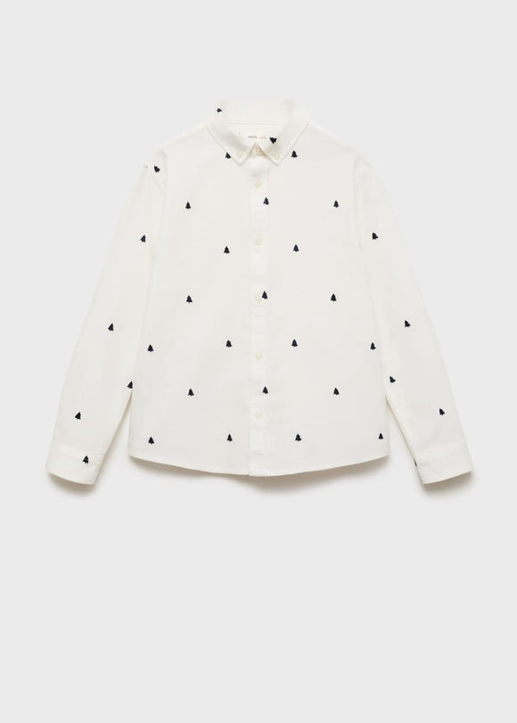 MANGO OXFORDE 77069408-05 MANGO KIDS BOY SHIRT SHORT SLEEVE