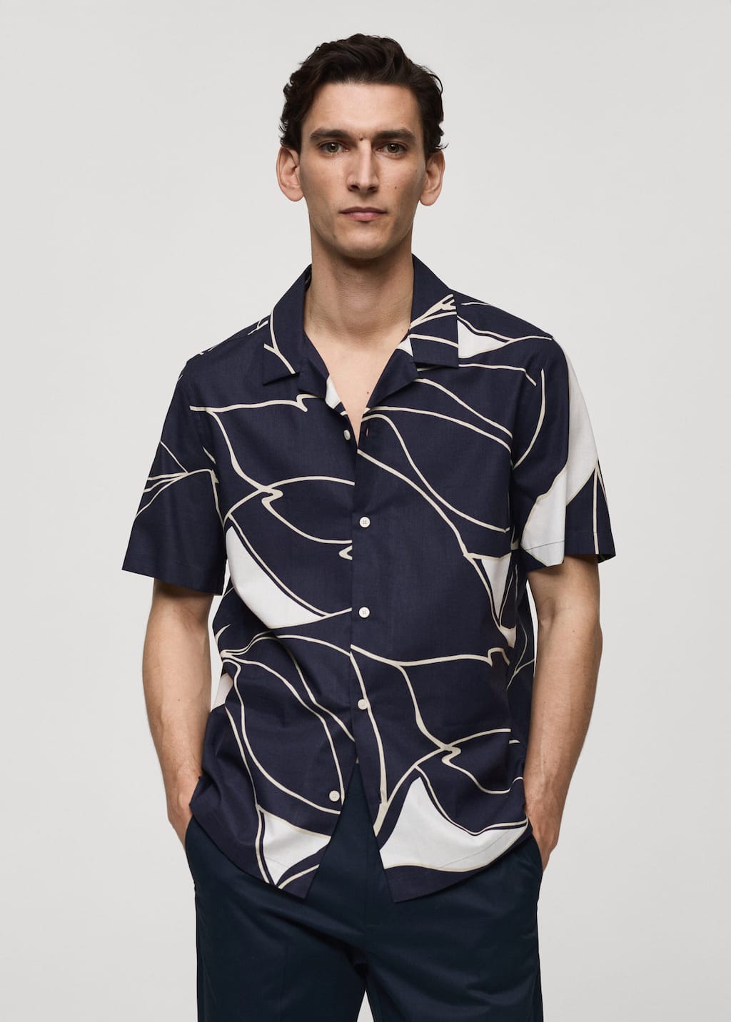 MANGO TROPEZ 77070582-56 MANGO MAN SHIRT SHORT SLEEVE