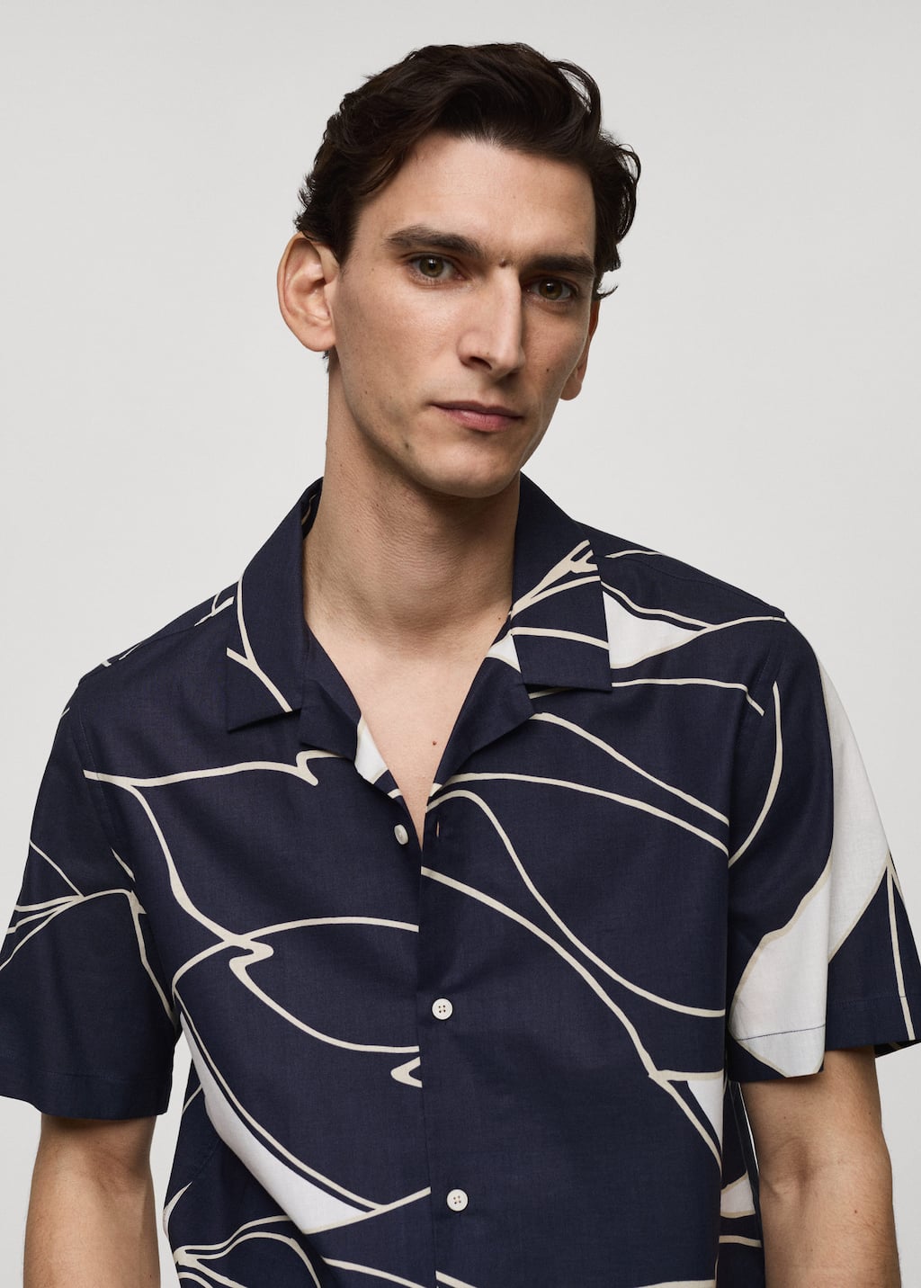 MANGO TROPEZ 77070582-56 MANGO MAN SHIRT SHORT SLEEVE