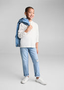 MANGO HENLEY7 77073271-02 MANGO KIDS BOY T-SHIRT LONG SLEEVE-2