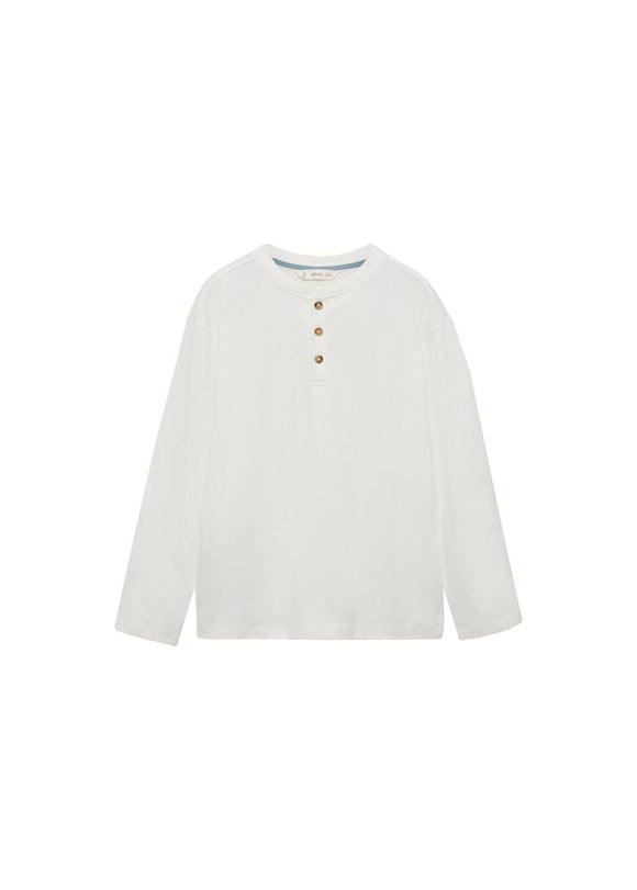 MANGO HENLEY7 77073271-02 MANGO KIDS BOY T-SHIRT LONG SLEEVE