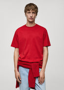 MANGO VERMELL 77074450-70 MANGO MAN T-SHIRT SHORT SLEEVE-1