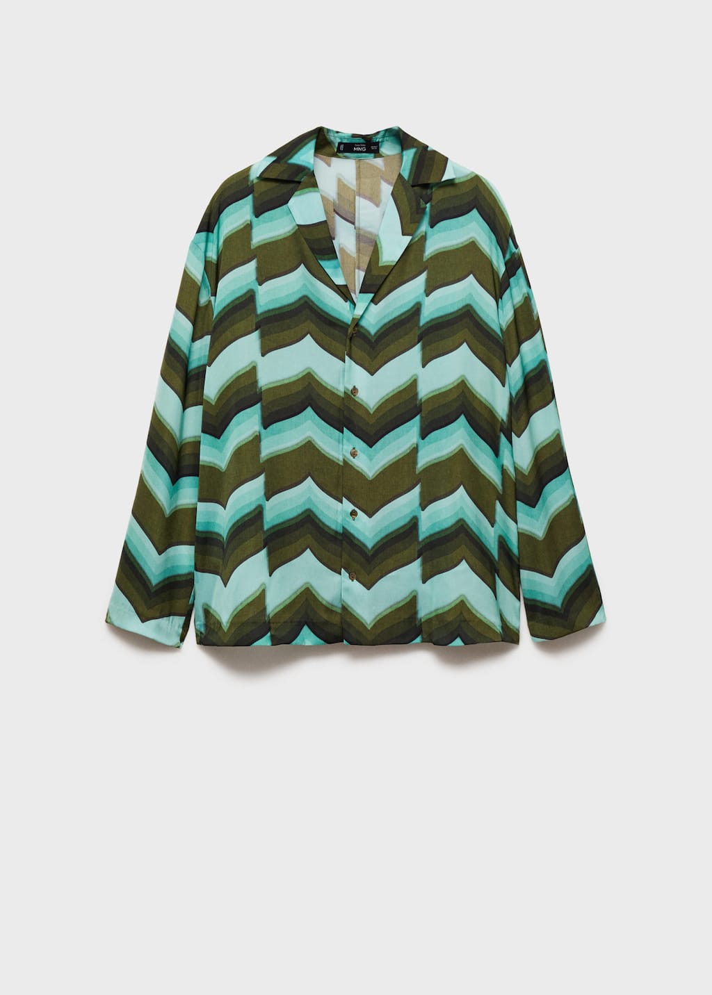 MANGO ZIGZAG-A 77076355-43 MANGO WOMEN SHIRT LONG SLEEVE