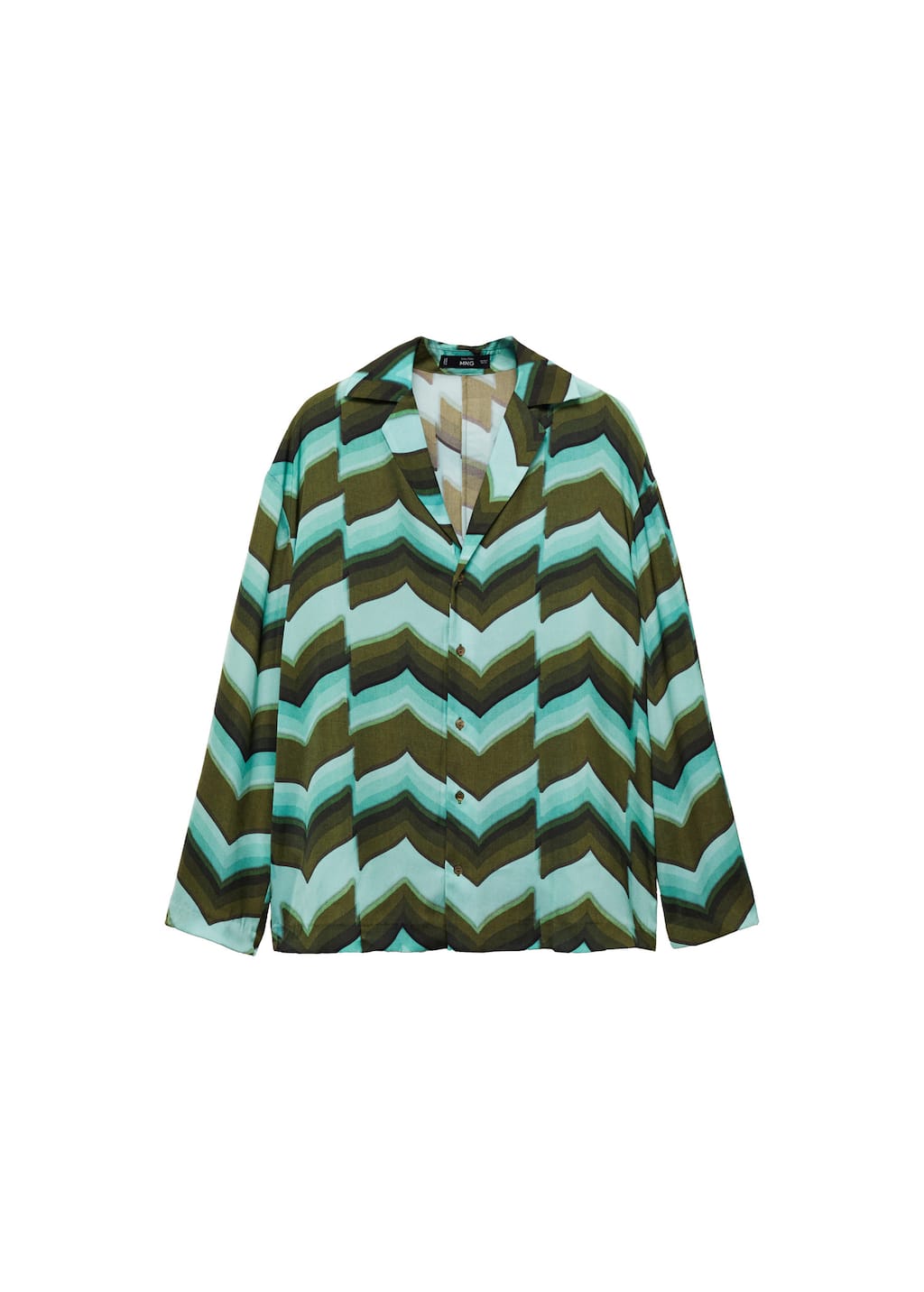 MANGO ZIGZAG-A 77076355-43 MANGO WOMEN SHIRT LONG SLEEVE