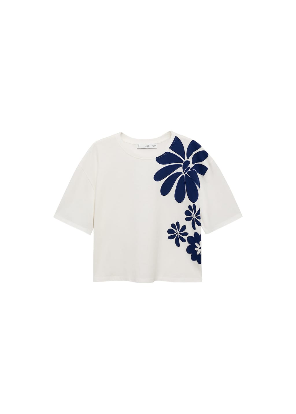 MANGO FLORA-H 77084053-56 MANGO WOMEN T-SHIRT SHORT SLEEVE