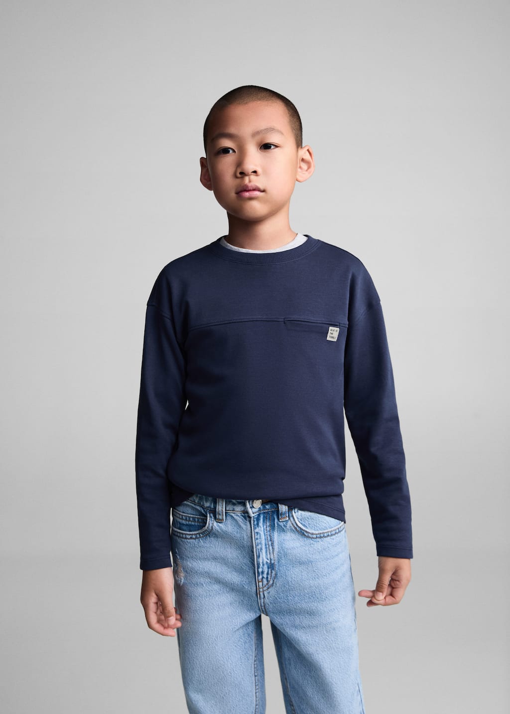 MANGO NEWBASIC 77084437-56 MANGO KIDS BOY T-SHIRT LONG SLEEVE