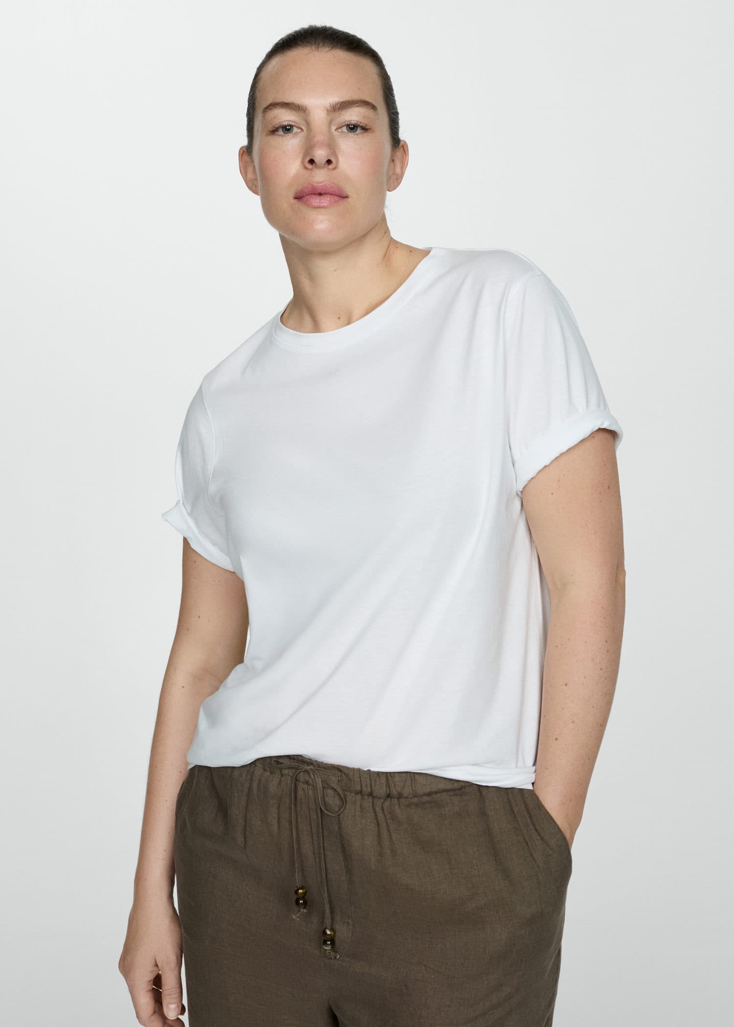 MANGO CHALACA 77090593-01 MANGO WOMEN T-SHIRT SHORT SLEEVE