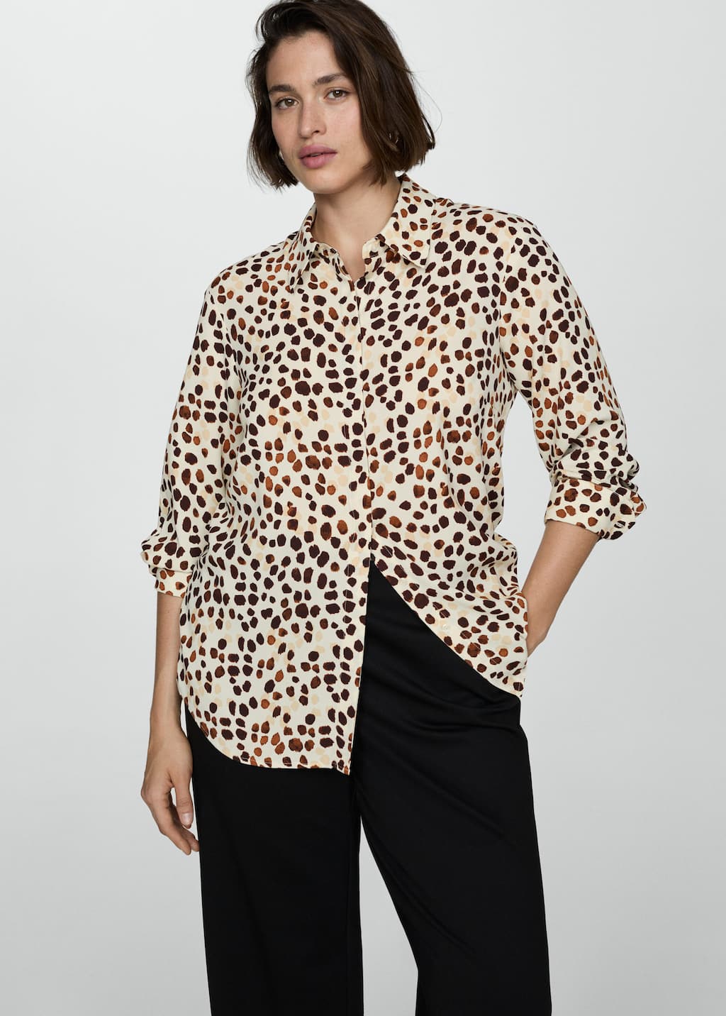 MANGO BASIC 77093267-85 MANGO WOMEN SHIRT LONG SLEEVE