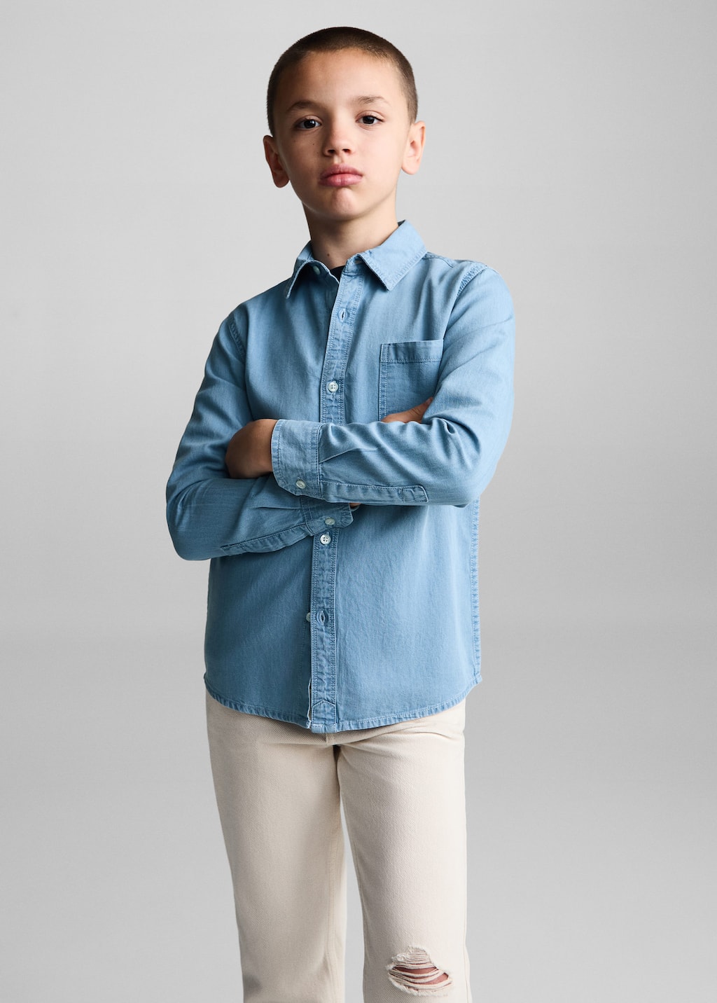 MANGO JOAN 77094761-TM MANGO KIDS BOY SHIRT LONG SLEEVE