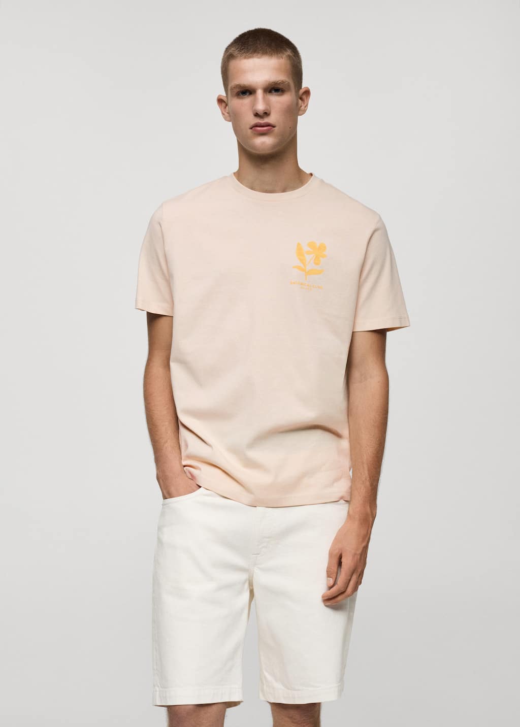 MANGO BEGONIA-H 77097655-05 MANGO MAN T-SHIRT SHORT SLEEVE