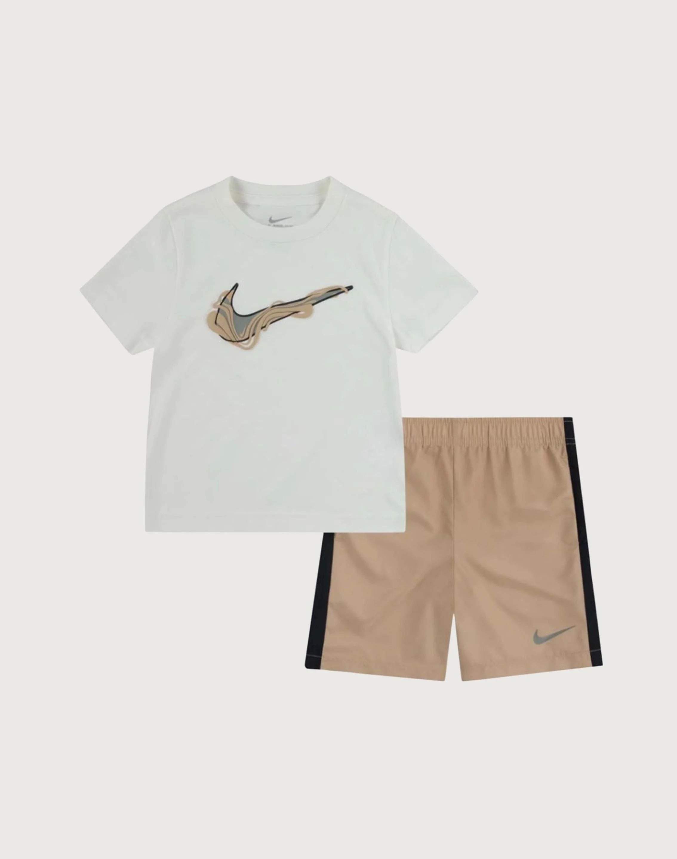 NIKE NKB B NSW PAINT YF WVN SHORT S 86L857-X0L T-SHIRT AND BOTTOM SET (YB)