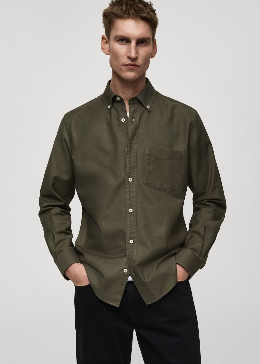 MANGO OXFORD1 87000604-37 MANGO MAN SHIRT SHORT SLEEVE