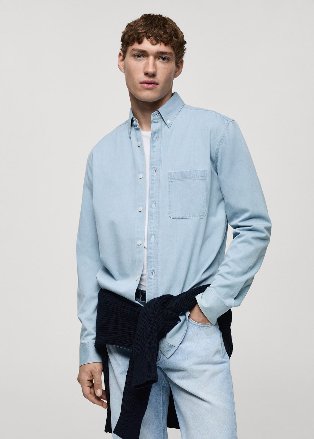 MANGO DENIM 87000609-TC MANGO MAN SHIRT LONG SLEEVE