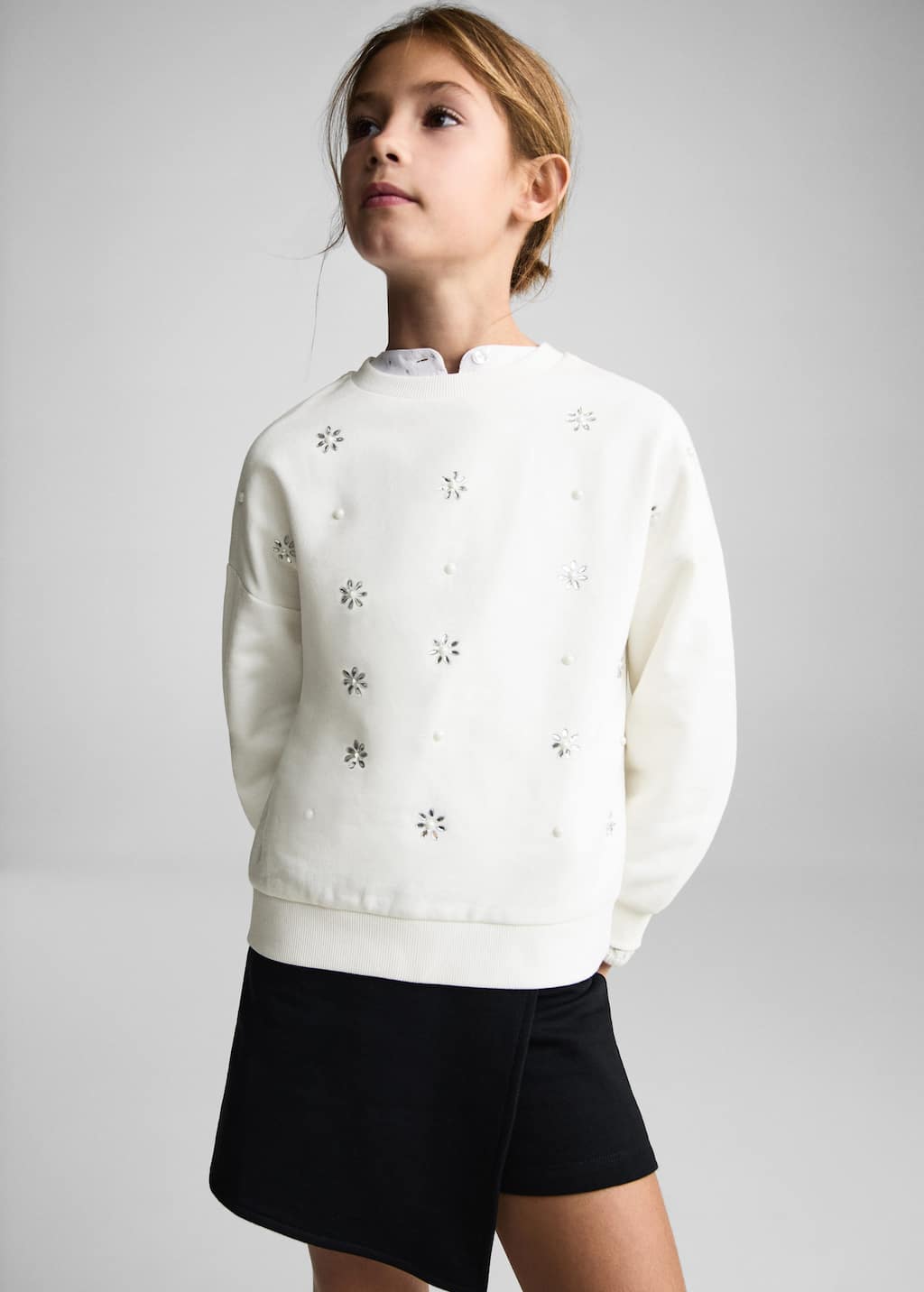 MANGO PEARLS 87000647-02 MANGO KIDS GIRL SWEATSHIRT