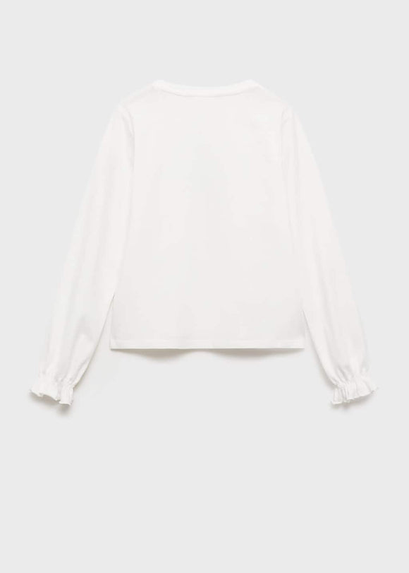 MANGO BONJOUR 87003654-02 MANGO KIDS GIRL T-SHIRT LONG SLEEVE