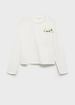 MANGO BOUQUET 87003657-02 MANGO KIDS GIRL T-SHIRT LONG SLEEVE