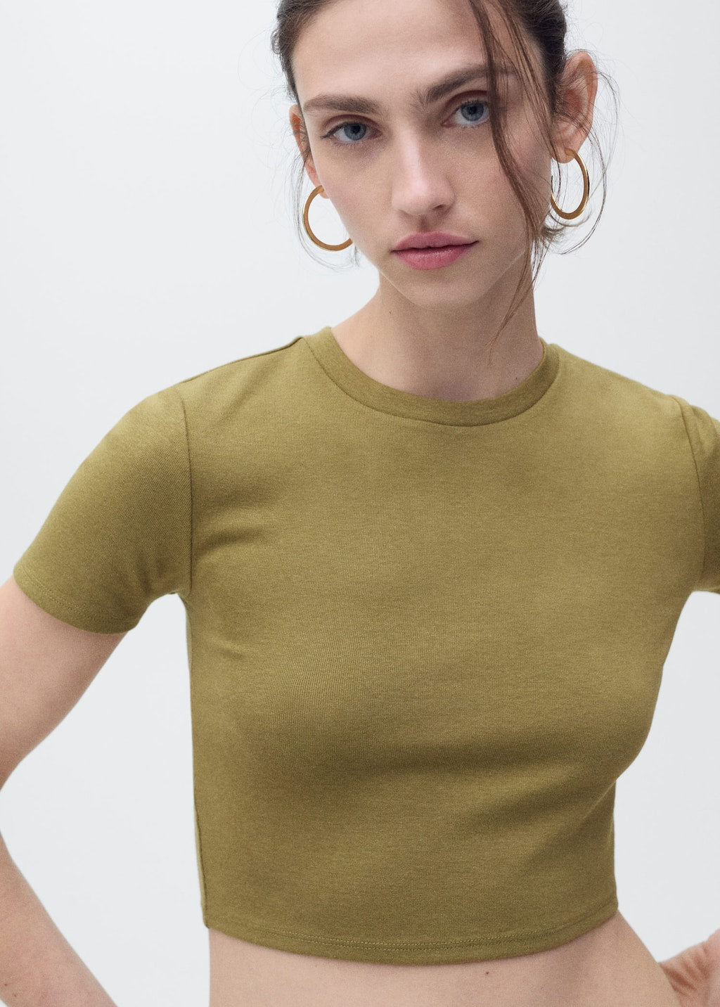 MANGO BASIC-L 87006345-37 MANGO WOMEN T-SHIRT SHORT SLEEVE