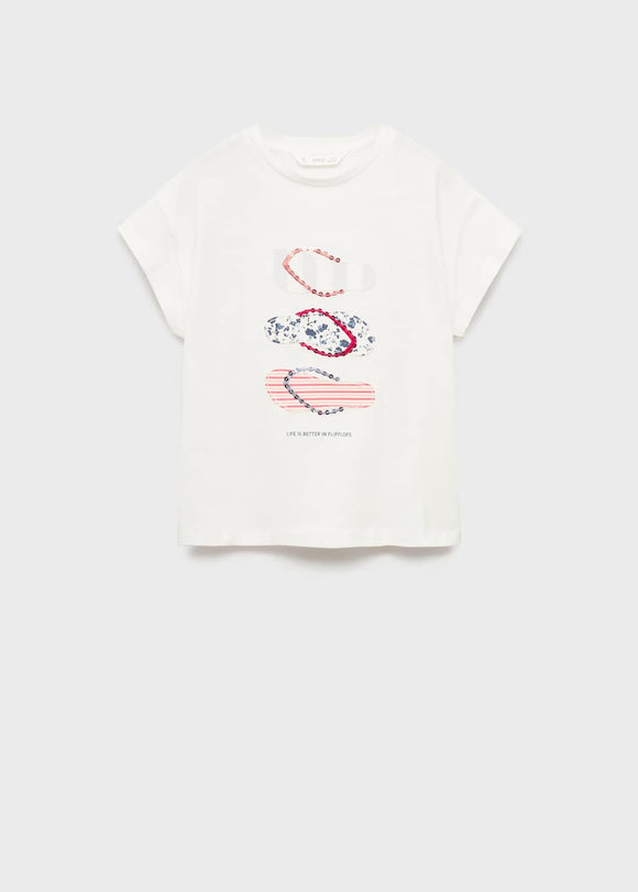 MANGO FLIPFLOP 87006357-02 MANGO KIDS GIRL T-SHIRT SHORT SLEEVE