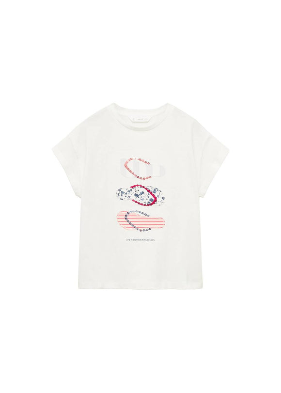 MANGO FLIPFLOP 87006357-02 MANGO KIDS GIRL T-SHIRT SHORT SLEEVE