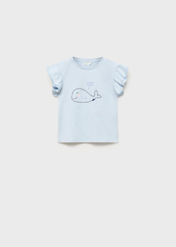 MANGO WAVE 87006360-50 MANGO KIDS BABY GIRL T-SHIRT SHORT SLEEVE