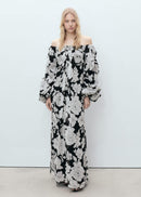 MANGO VAPOR-A 87006382-99 MANGO WOMEN DRESS FULL LENGTH-2