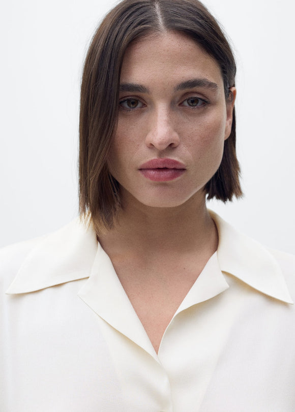 MANGO SASSA 87007185-02 MANGO WOMEN SHIRT SHORT SLEEVE