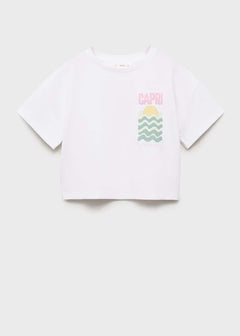 MANGO SOL 87007704-02 MANGO KIDS GIRL T-SHIRT SHORT SLEEVE