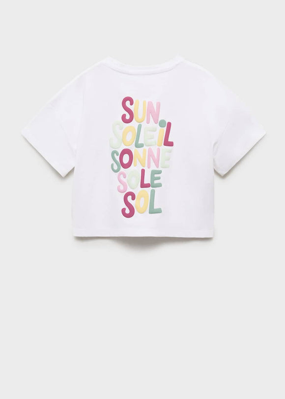 MANGO SOL 87007704-02 MANGO KIDS GIRL T-SHIRT SHORT SLEEVE
