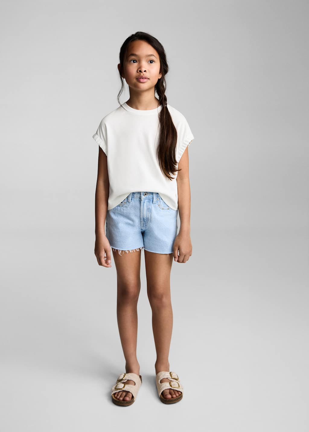 MANGO ELASTIC 87008286-02 MANGO KIDS GIRL T-SHIRT SHORT SLEEVE