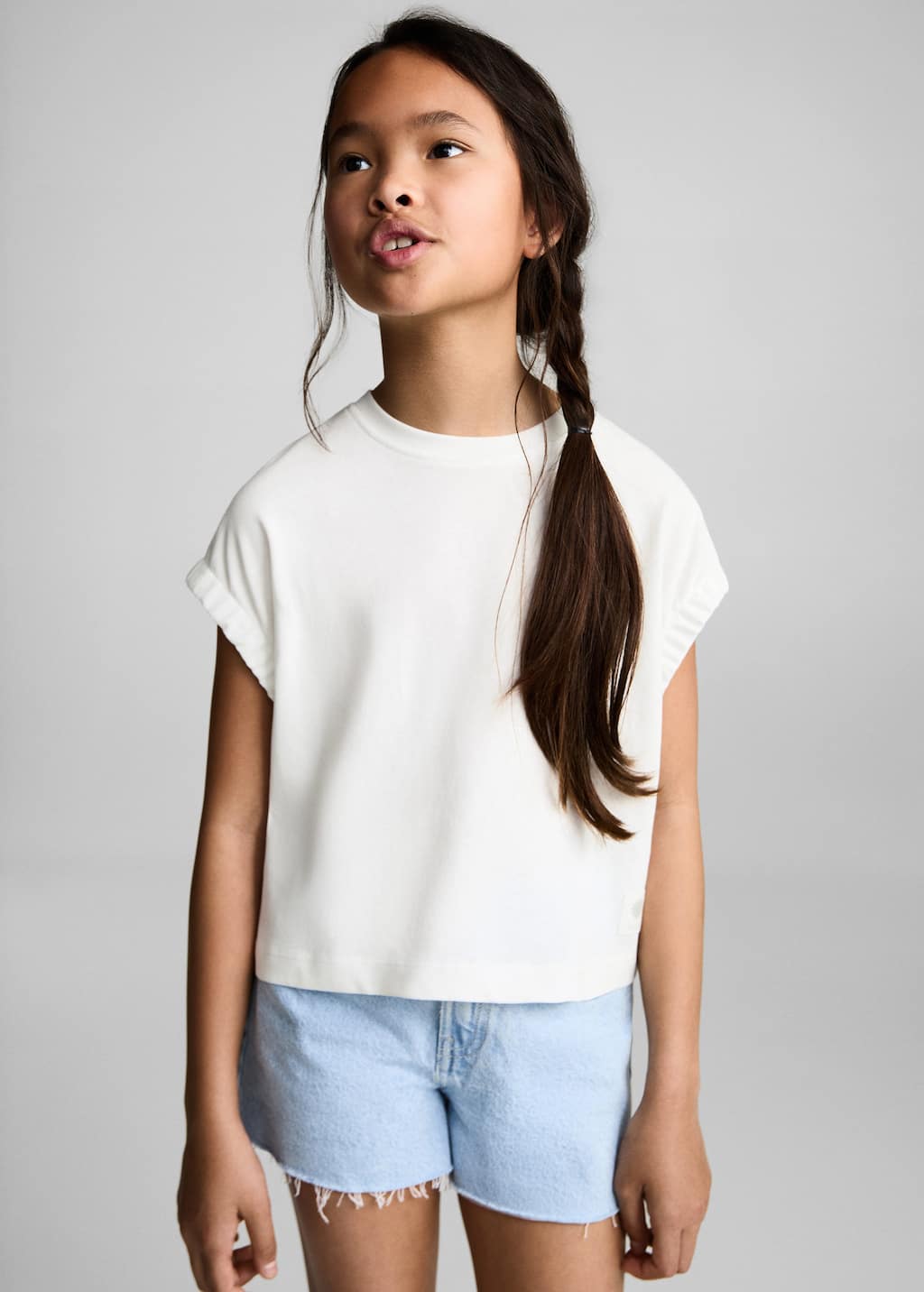 MANGO ELASTIC 87008286-02 MANGO KIDS GIRL T-SHIRT SHORT SLEEVE