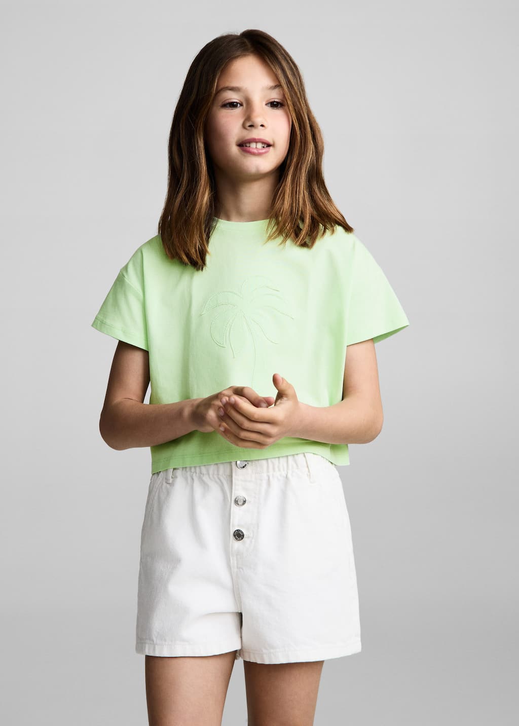 MANGO PALMERA 87008288-14 MANGO KIDS GIRL T-SHIRT SHORT SLEEVE