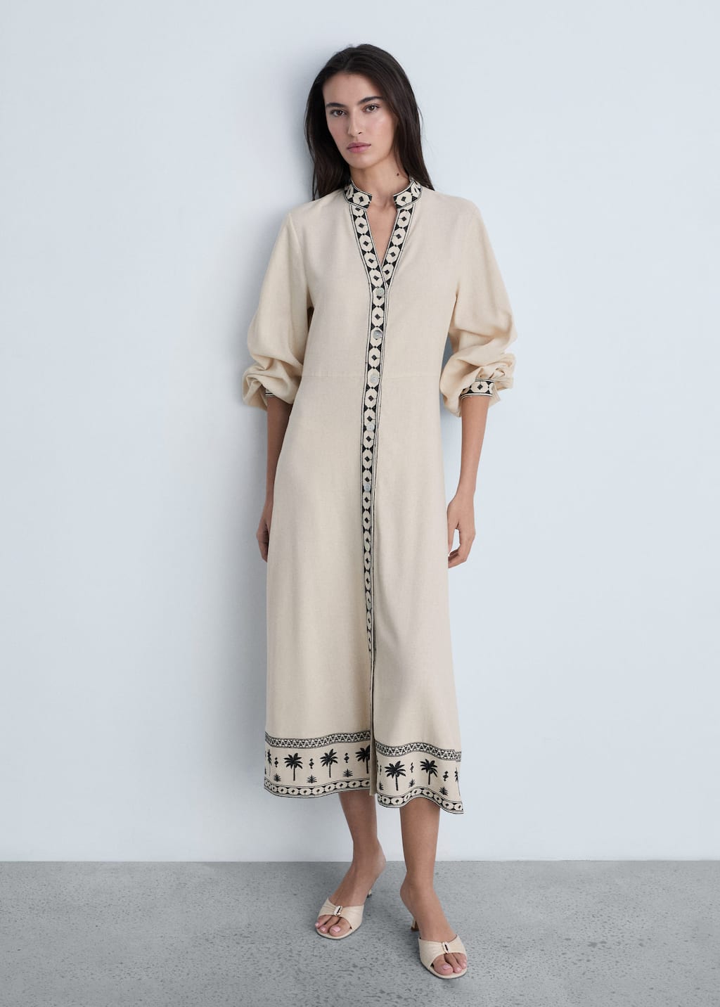 MANGO PALM-A 87014780-08 MANGO WOMEN DRESS FULL LENGTH