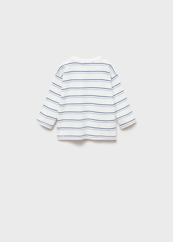 MANGO MIDBLUE 87014802-52 MANGO KIDS BABY BOY T-SHIRT LONG SLEEVE