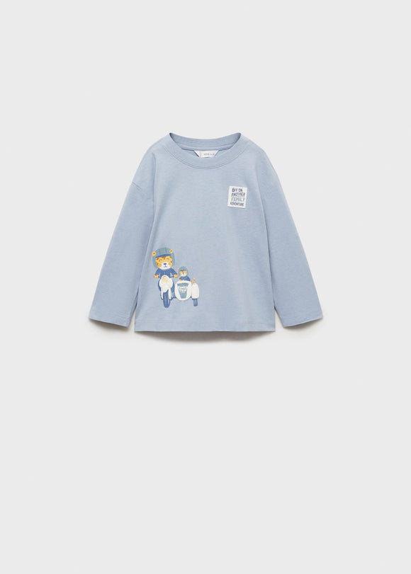 MANGO LEO 87014809-50 MANGO KIDS BABY BOY T-SHIRT LONG SLEEVE