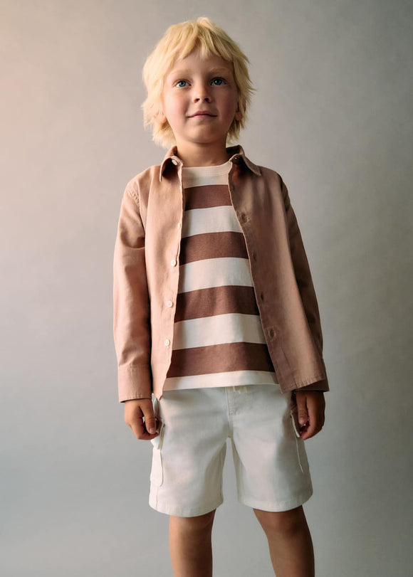 MANGO JAVIB 87015945-80 MANGO KIDS BABY BOY SHIRT SHORT SLEEVE