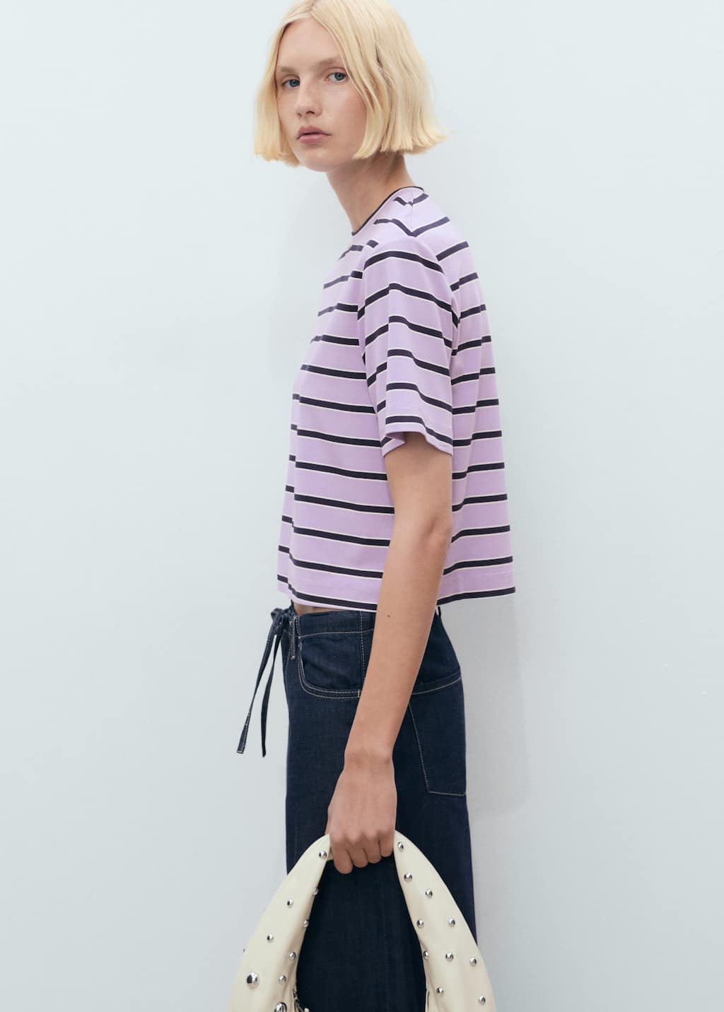 MANGO MOCA 87018653-68 MANGO WOMEN T-SHIRT SHORT SLEEVE
